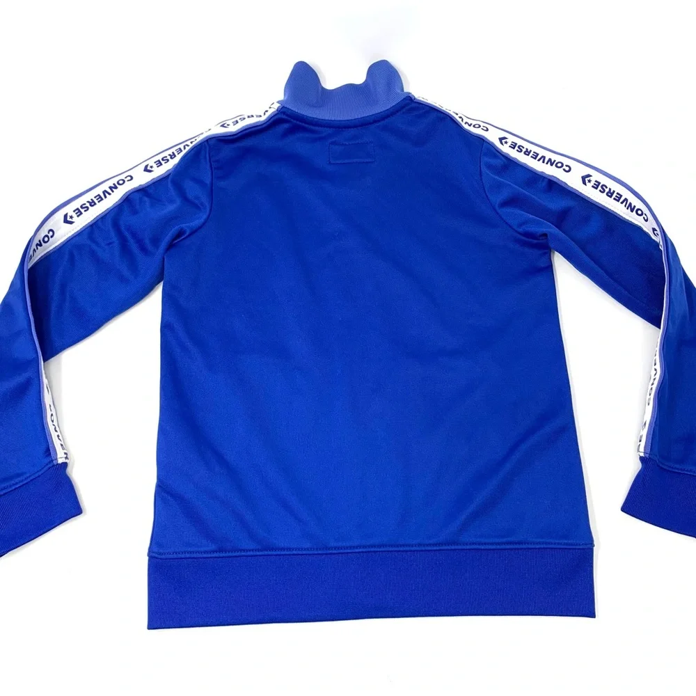 Converse royal Blue Logo Brand Athletic Zip Up Track Jacket Toddler size 4